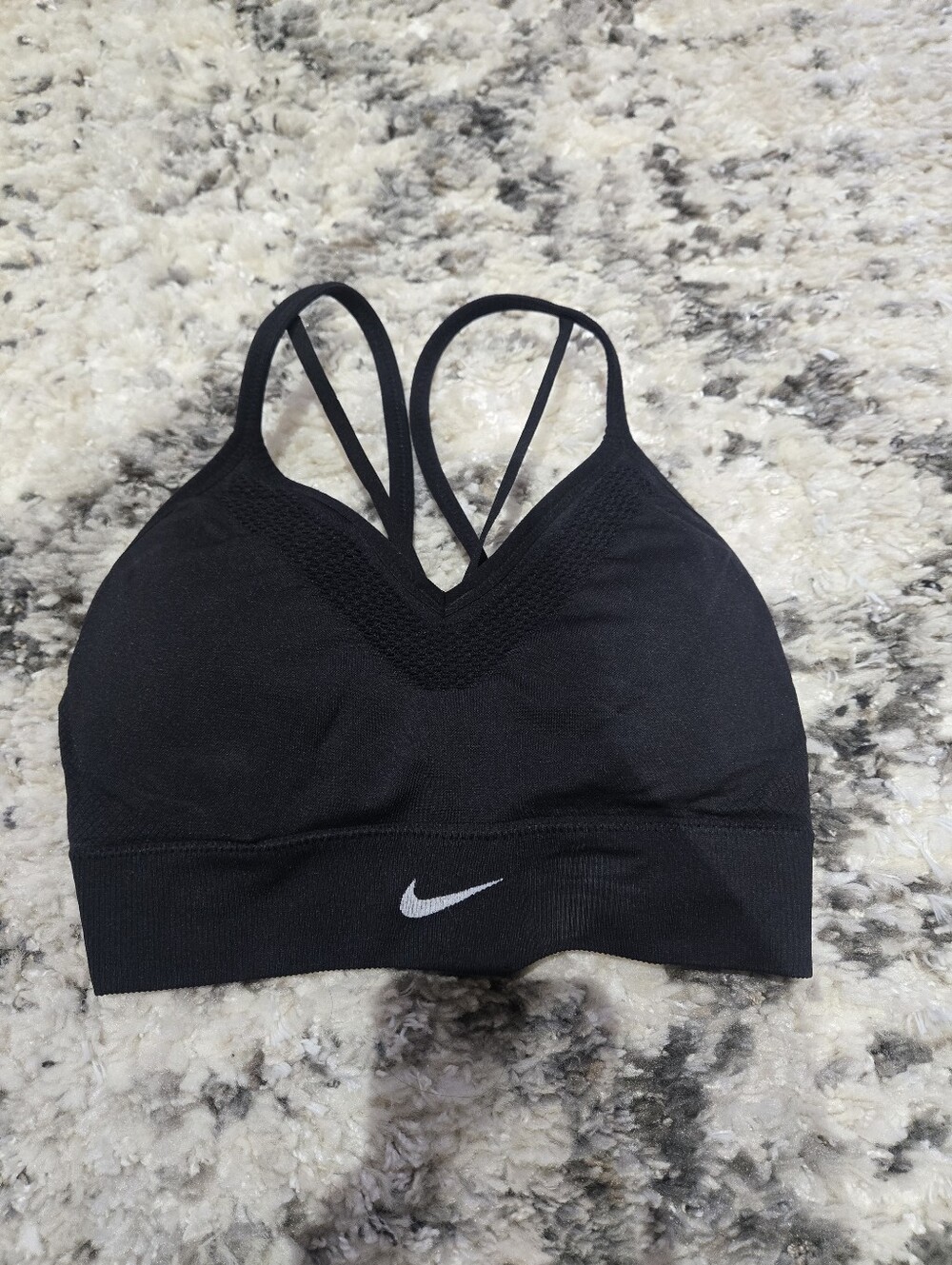 Nike Black Seamless Crossback sportsbra XS